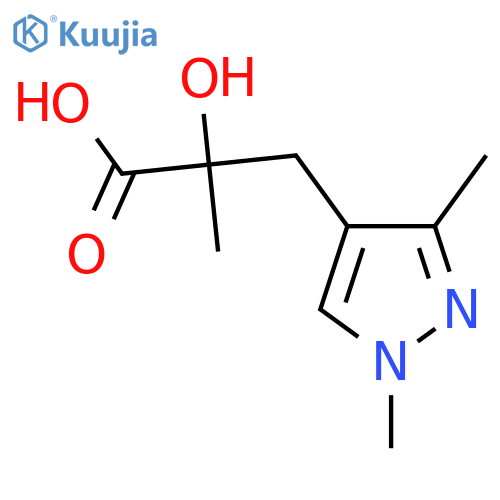 3-(1,3-dimethyl-1H-pyrazol-4-yl)-2-hydroxy-2-methylpropanoic acid structure