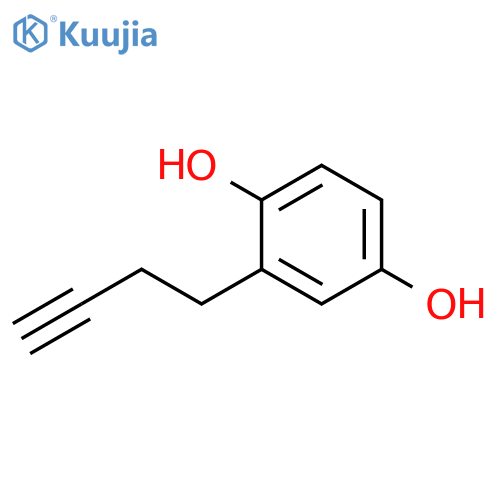 2-(but-3-yn-1-yl)benzene-1,4-diol structure