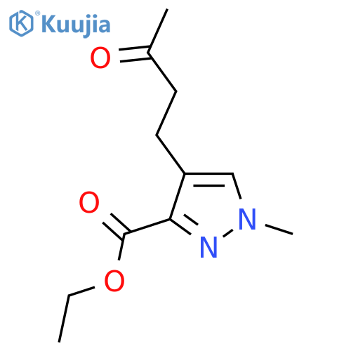 ethyl 1-methyl-4-(3-oxobutyl)-1H-pyrazole-3-carboxylate structure
