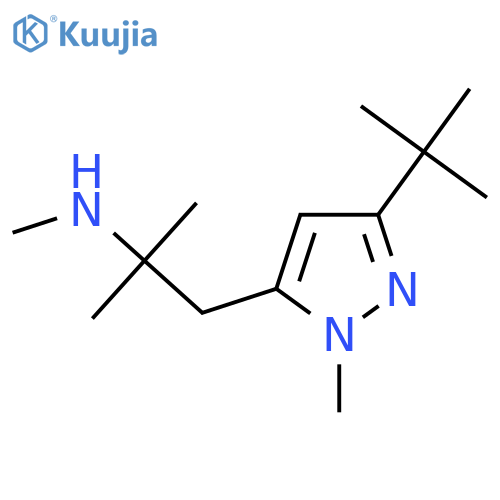 1-(3-tert-butyl-1-methyl-1H-pyrazol-5-yl)-2-methylpropan-2-yl(methyl)amine structure