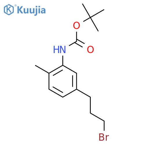 tert-butyl N-5-(3-bromopropyl)-2-methylphenylcarbamate structure