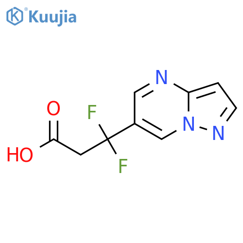 3,3-difluoro-3-{pyrazolo1,5-apyrimidin-6-yl}propanoic acid structure