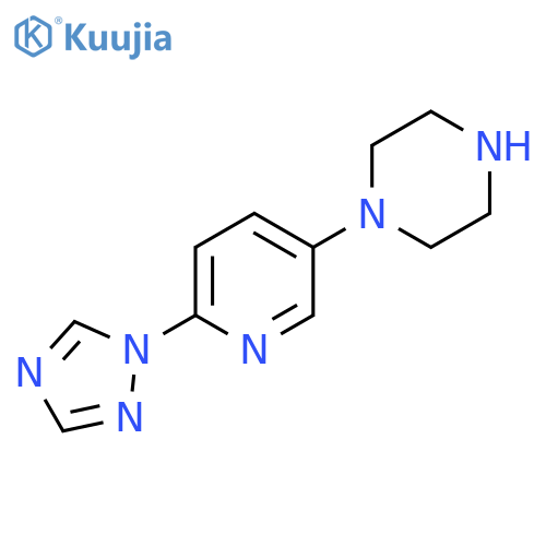 1-6-(1H-1,2,4-triazol-1-yl)pyridin-3-ylpiperazine structure