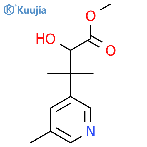 methyl 2-hydroxy-3-methyl-3-(5-methylpyridin-3-yl)butanoate structure