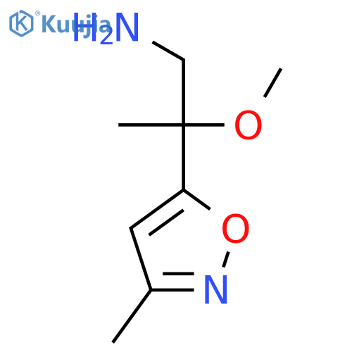 2-methoxy-2-(3-methyl-1,2-oxazol-5-yl)propan-1-amine structure
