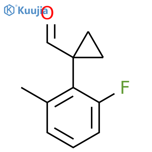 1-(2-fluoro-6-methylphenyl)cyclopropane-1-carbaldehyde structure