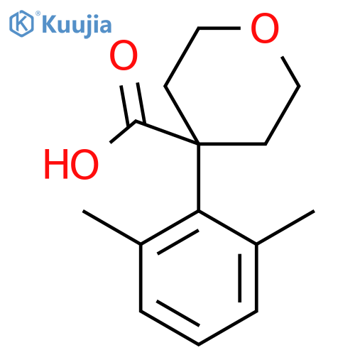 4-(2,6-dimethylphenyl)oxane-4-carboxylic acid structure