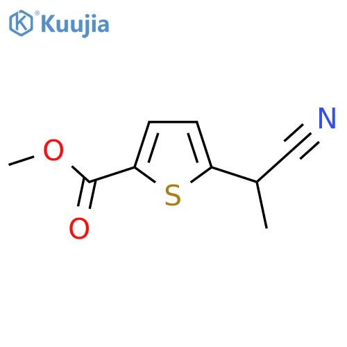 methyl 5-(1-cyanoethyl)thiophene-2-carboxylate structure