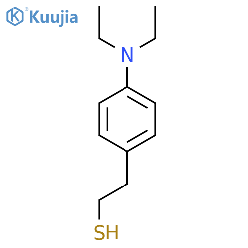 2-4-(diethylamino)phenylethane-1-thiol structure