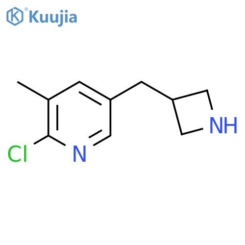 5-(azetidin-3-yl)methyl-2-chloro-3-methylpyridine structure