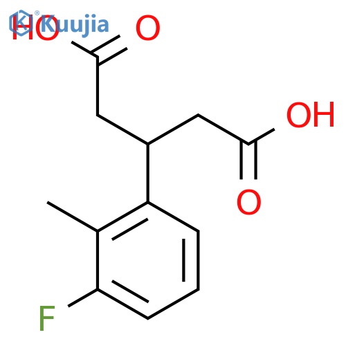 3-(3-fluoro-2-methylphenyl)pentanedioic acid structure