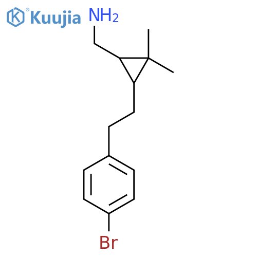 {3-2-(4-bromophenyl)ethyl-2,2-dimethylcyclopropyl}methanamine structure