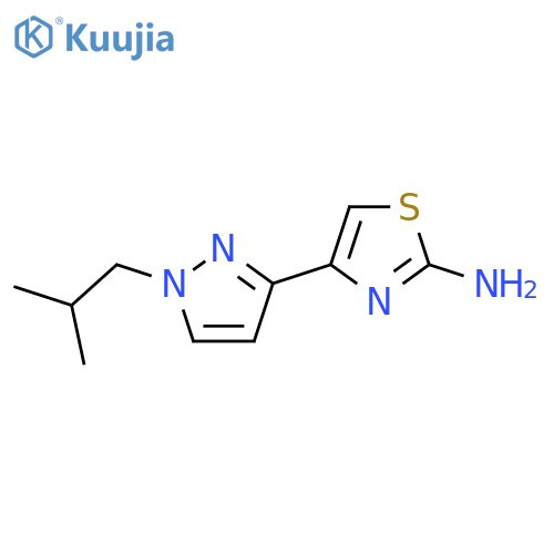 4-1-(2-methylpropyl)-1H-pyrazol-3-yl-1,3-thiazol-2-amine structure