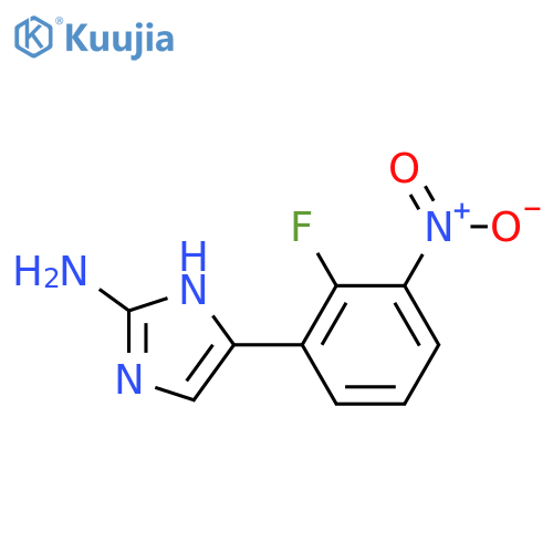 5-(2-fluoro-3-nitrophenyl)-1H-imidazol-2-amine structure