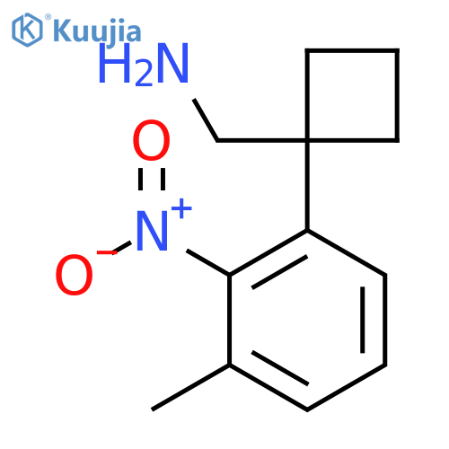 1-(3-methyl-2-nitrophenyl)cyclobutylmethanamine structure
