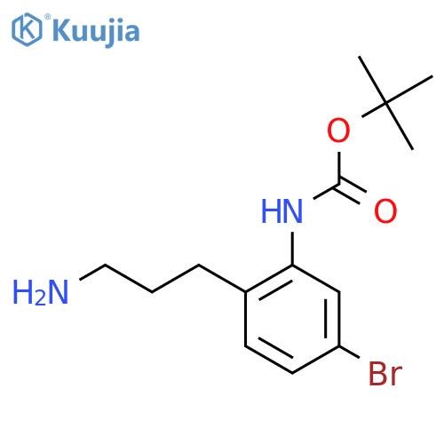 tert-butyl N-2-(3-aminopropyl)-5-bromophenylcarbamate structure