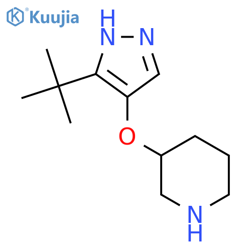 3-(3-tert-butyl-1H-pyrazol-4-yl)oxypiperidine structure