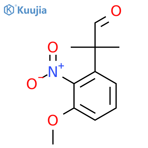 2-(3-methoxy-2-nitrophenyl)-2-methylpropanal structure