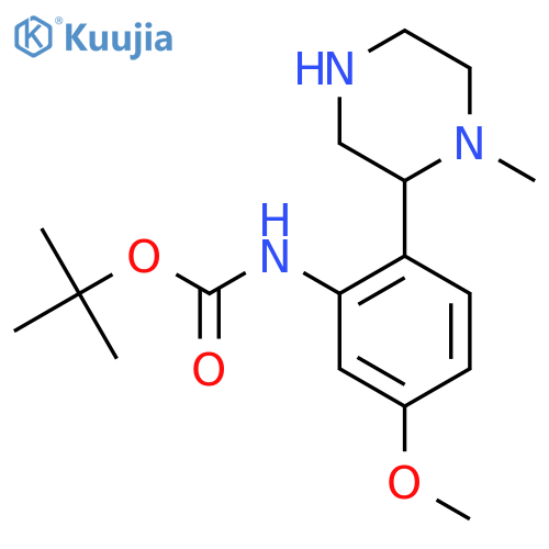 tert-butyl N-5-methoxy-2-(1-methylpiperazin-2-yl)phenylcarbamate structure