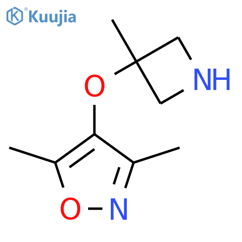 3,5-dimethyl-4-(3-methylazetidin-3-yl)oxy-1,2-oxazole structure
