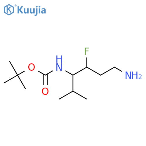 tert-butyl N-(6-amino-4-fluoro-2-methylhexan-3-yl)carbamate structure