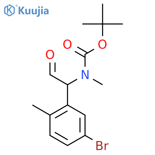 tert-butyl N-1-(5-bromo-2-methylphenyl)-2-oxoethyl-N-methylcarbamate structure