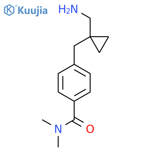 4-{1-(aminomethyl)cyclopropylmethyl}-N,N-dimethylbenzamide structure