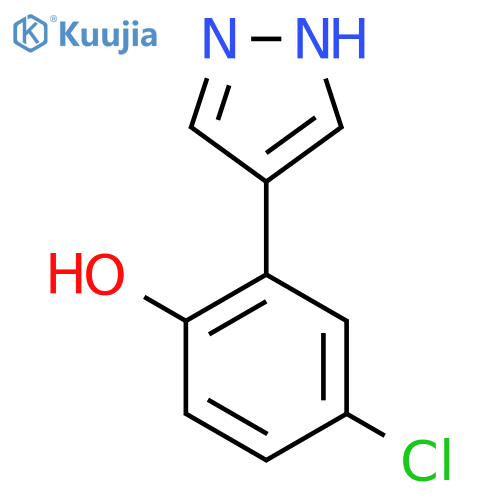 4-chloro-2-(1H-pyrazol-4-yl)phenol structure