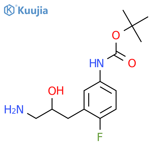 tert-butyl N-3-(3-amino-2-hydroxypropyl)-4-fluorophenylcarbamate structure