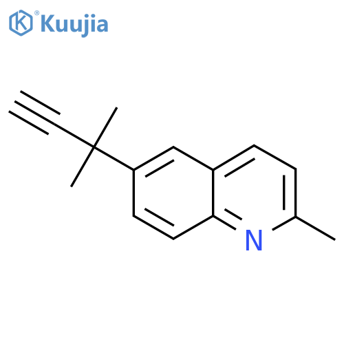 2-methyl-6-(2-methylbut-3-yn-2-yl)quinoline structure