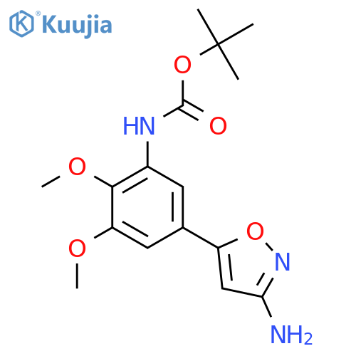 tert-butyl N-5-(3-amino-1,2-oxazol-5-yl)-2,3-dimethoxyphenylcarbamate structure