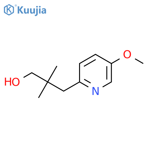 3-(5-methoxypyridin-2-yl)-2,2-dimethylpropan-1-ol structure