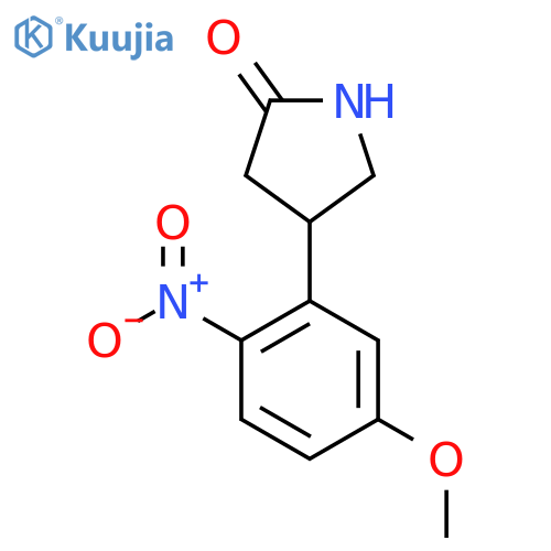 4-(5-Methoxy-2-nitrophenyl)pyrrolidin-2-one structure
