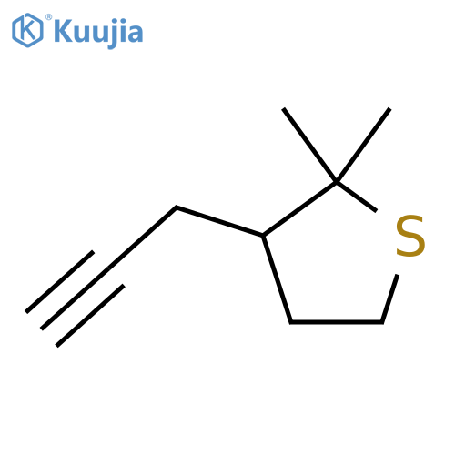 2,2-dimethyl-3-(prop-2-yn-1-yl)thiolane structure