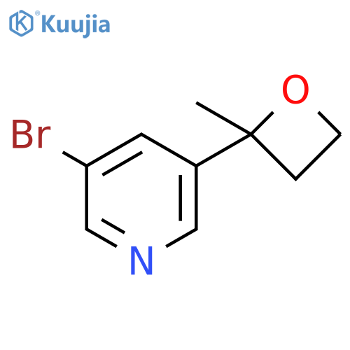 3-bromo-5-(2-methyloxetan-2-yl)pyridine structure