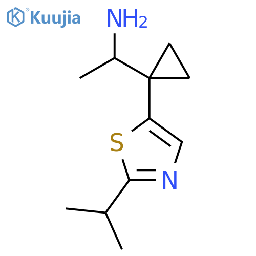 1-{1-2-(propan-2-yl)-1,3-thiazol-5-ylcyclopropyl}ethan-1-amine structure