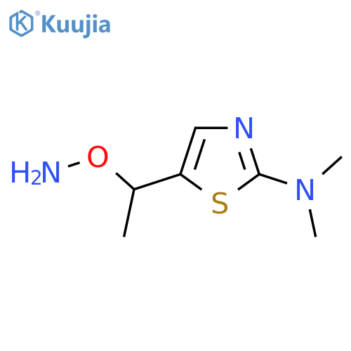 5-1-(aminooxy)ethyl-N,N-dimethyl-1,3-thiazol-2-amine structure