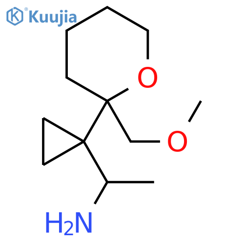 1-{1-2-(methoxymethyl)oxan-2-ylcyclopropyl}ethan-1-amine structure