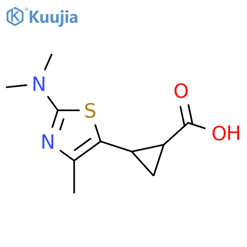 2-2-(dimethylamino)-4-methyl-1,3-thiazol-5-ylcyclopropane-1-carboxylic acid structure