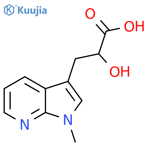 2-hydroxy-3-{1-methyl-1H-pyrrolo2,3-bpyridin-3-yl}propanoic acid structure