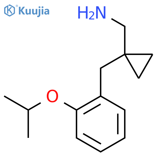 (1-{2-(propan-2-yloxy)phenylmethyl}cyclopropyl)methanamine structure