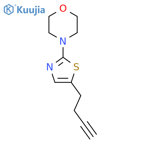 4-5-(but-3-yn-1-yl)-1,3-thiazol-2-ylmorpholine structure