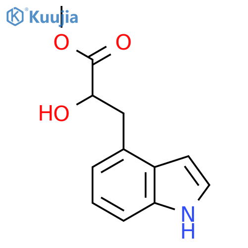 methyl 2-hydroxy-3-(1H-indol-4-yl)propanoate structure