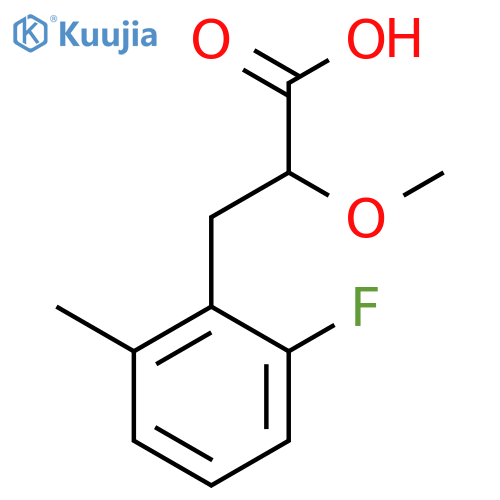 3-(2-fluoro-6-methylphenyl)-2-methoxypropanoic acid structure