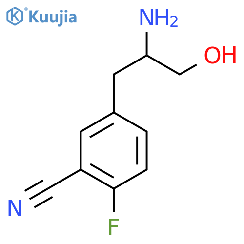 5-(2-amino-3-hydroxypropyl)-2-fluorobenzonitrile structure