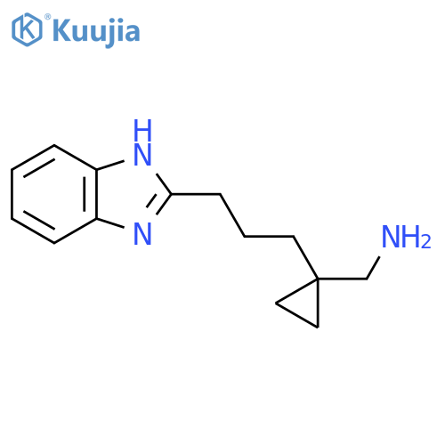 {1-3-(1H-1,3-benzodiazol-2-yl)propylcyclopropyl}methanamine structure