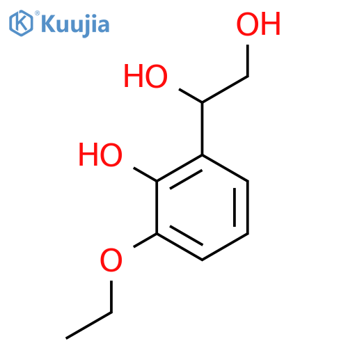 1-(3-ethoxy-2-hydroxyphenyl)ethane-1,2-diol structure