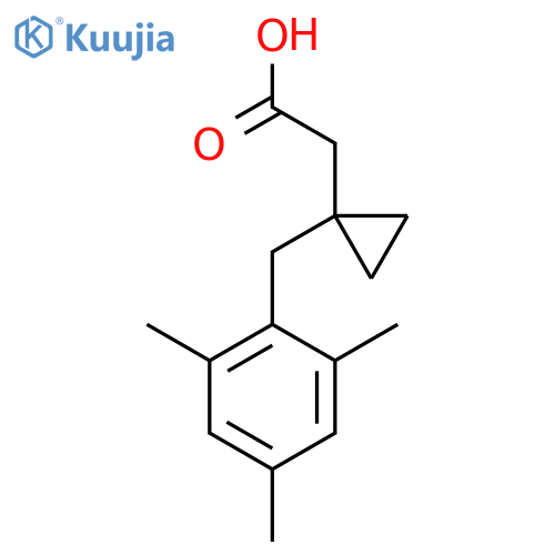 2-{1-(2,4,6-trimethylphenyl)methylcyclopropyl}acetic acid structure
