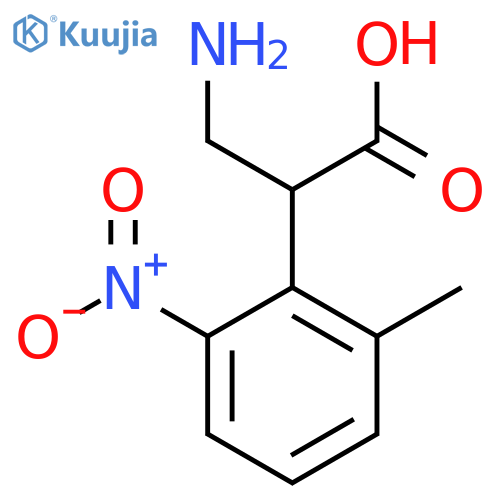 3-amino-2-(2-methyl-6-nitrophenyl)propanoic acid structure