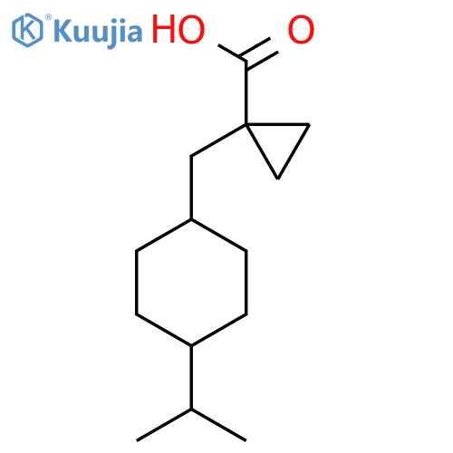 1-{4-(propan-2-yl)cyclohexylmethyl}cyclopropane-1-carboxylic acid structure